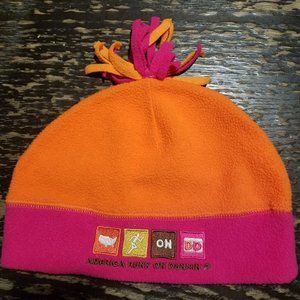 Dunkin Donut Hat Polyester Sz Standard Orange Pink